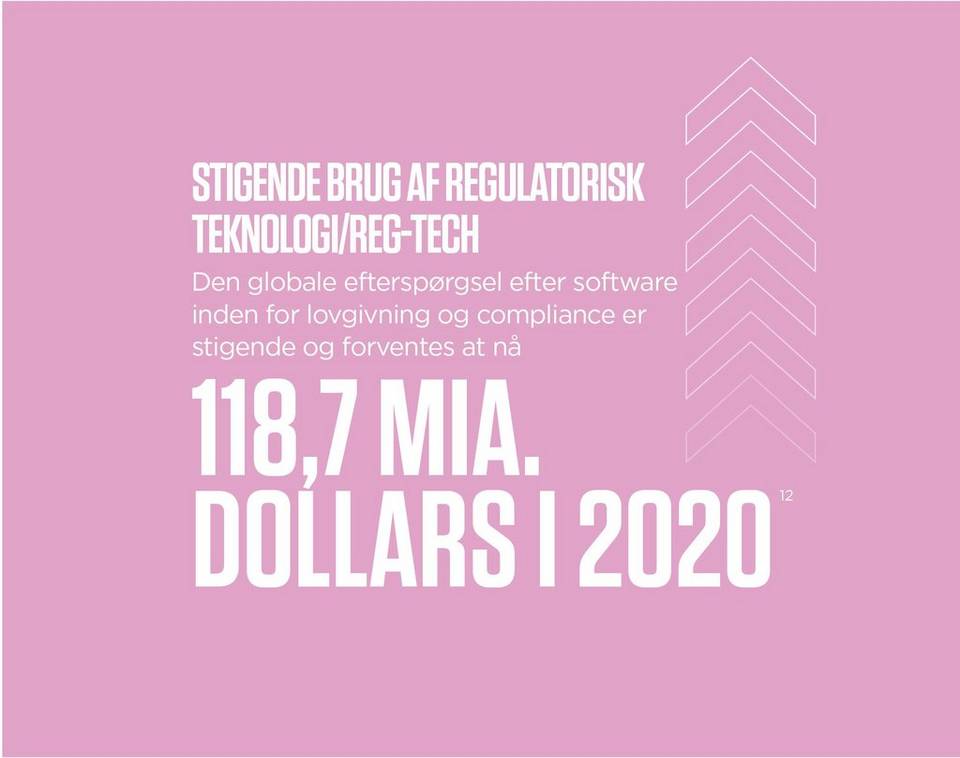 The rise of regtech global demand for regulatory, and compliance software is growing, and is expected to reach 118.7 billion dollars by 2020